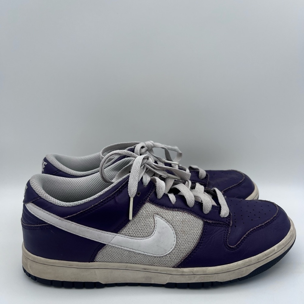 Nike Dunk Low Purple Grey Mesh Leather Womens Vintage 317815-511 Size 11
